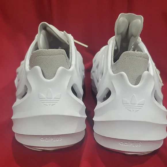 Adidas AdiFOM Q White and Gray Athletic Shoes with Futuristic Design